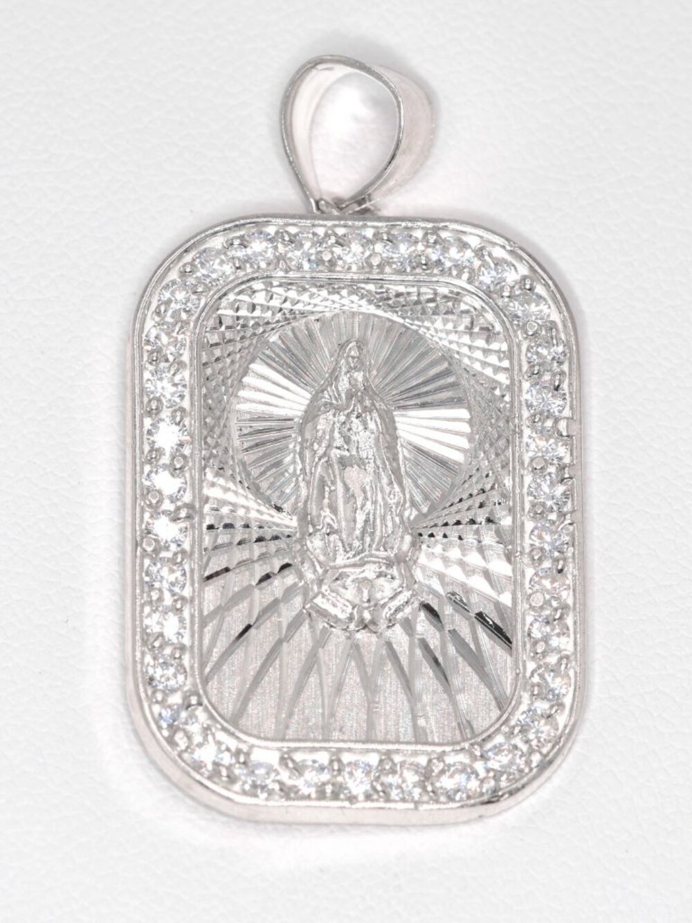 925 Sterling Silver Our Lady of Guadalupe Virgin Mary Pendant Charm